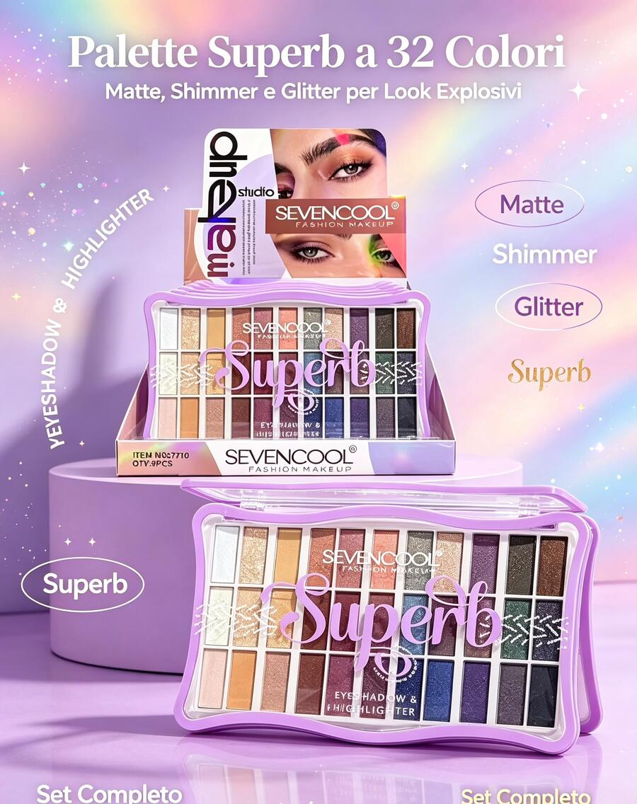 Sevencool Palette Superb 32 colori
 [Conf.da 6 pezzi]