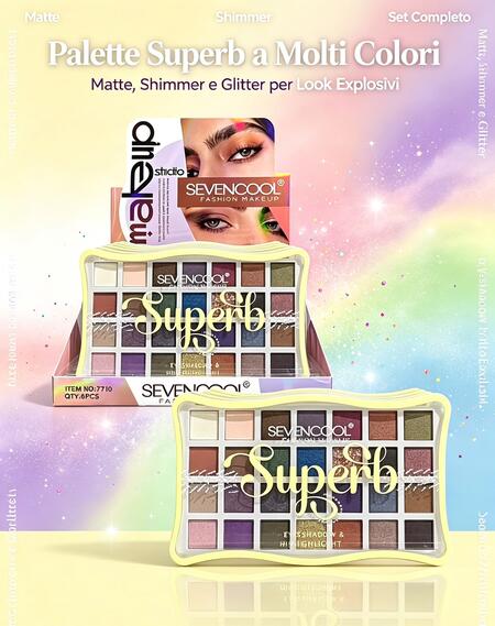 Sevencool Palette Superb 32 colori
 [Conf.da 6 pezzi]