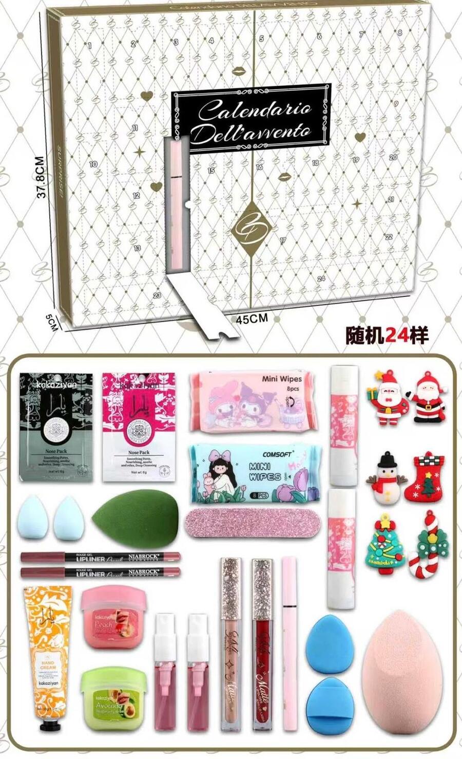 Calendario Dell'Avvento mis.37,8x5x45 cm
 [Conf.da 3 pezzi]