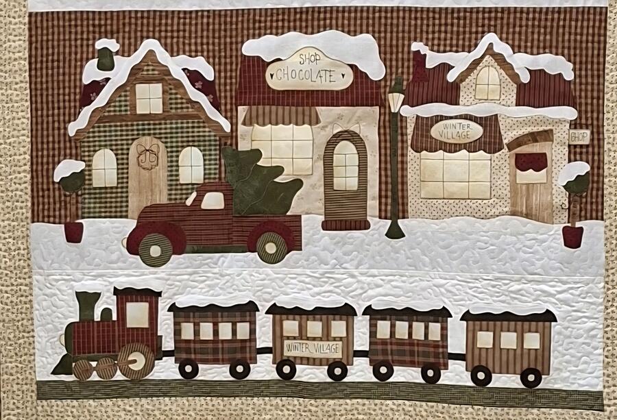 Kit top Winter Village quilt