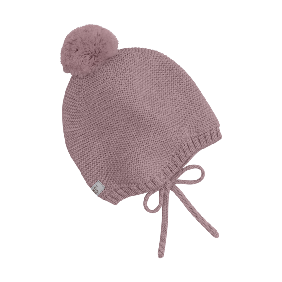 Berrettino in Lana Merino Extra Fine con Pompom – Woodrose