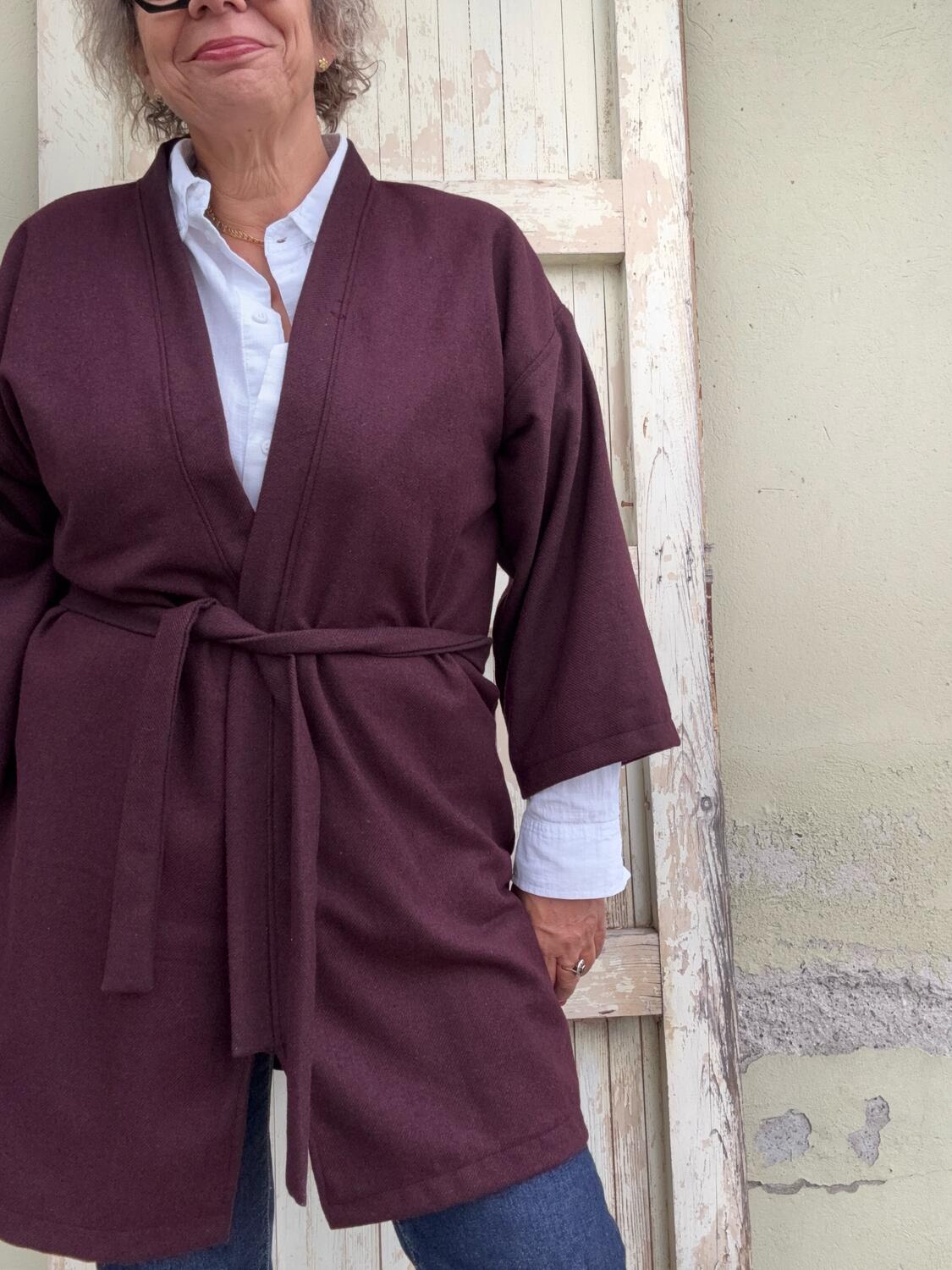 Kimono bordeaux 