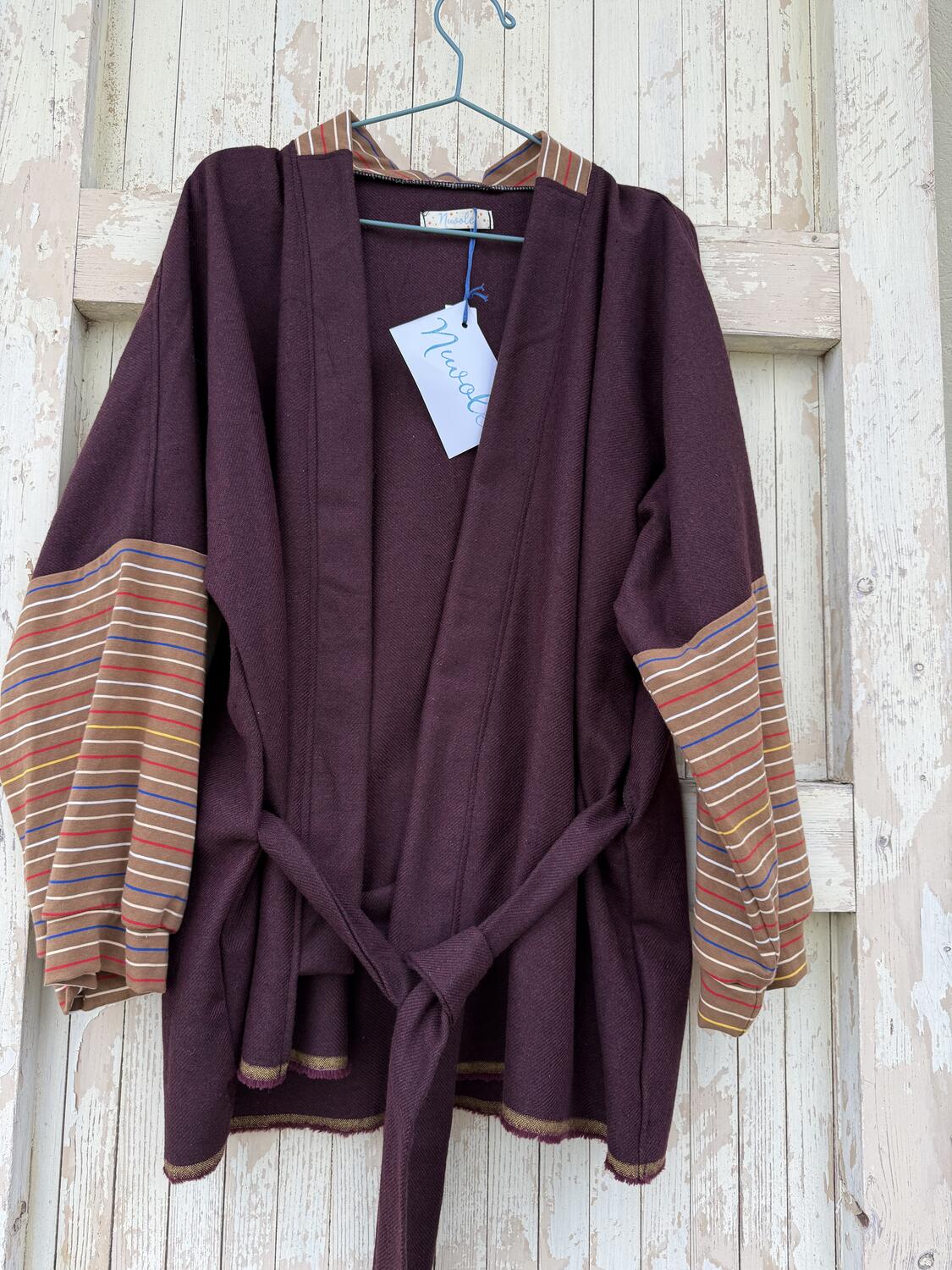Kimono corto bordeaux 