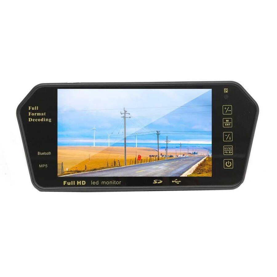 Specchietto Retrovisore Monitor 7” TFT – Bluetooth, USB, SD e Lettore MP5
