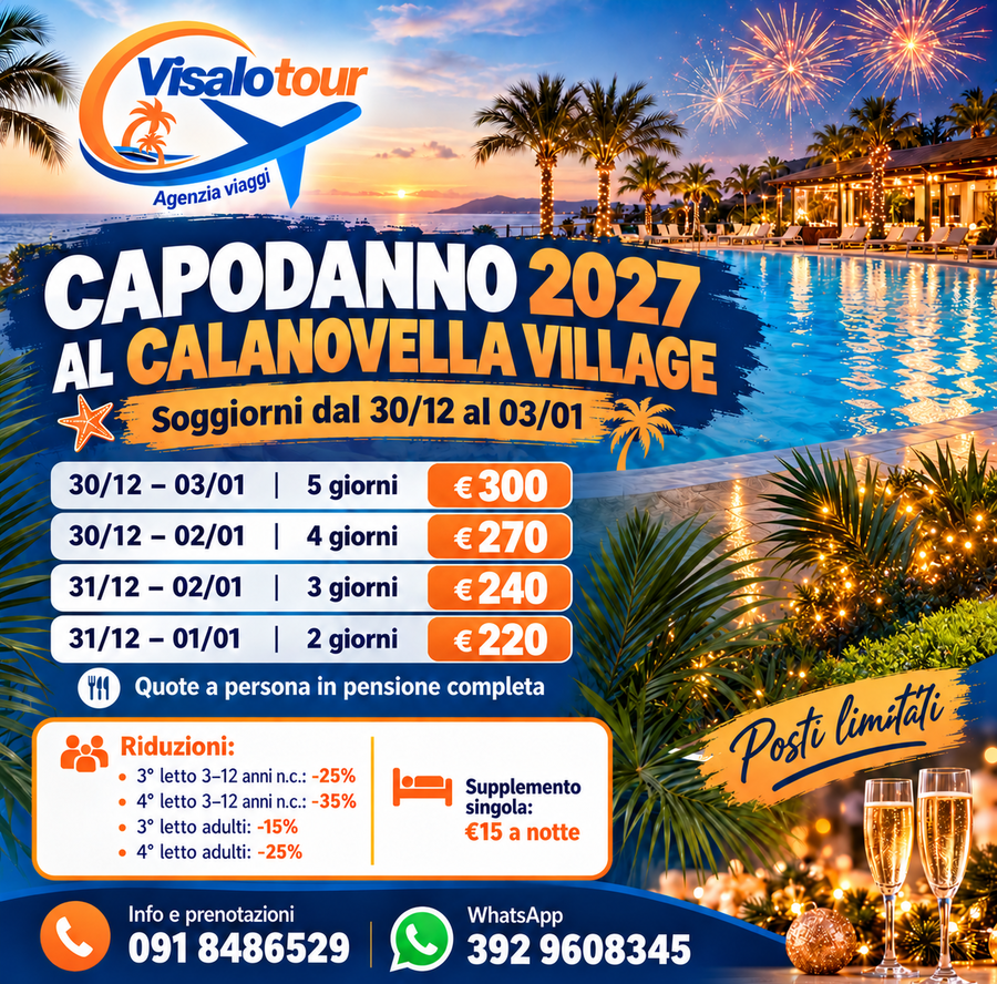 CAPODANNO AL CALANOVELLA VILLAGE 