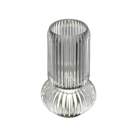 Fantin Argenti Lampada Vaso in Vetro Trasparente a Righe Ø11xH19 cm