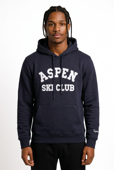 Superculture Felpa Cappuccio Aspen Blu