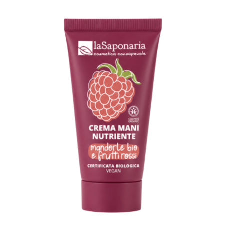 La Saponaria - Crema mani nutriente Mandorle bio e Frutti rossi