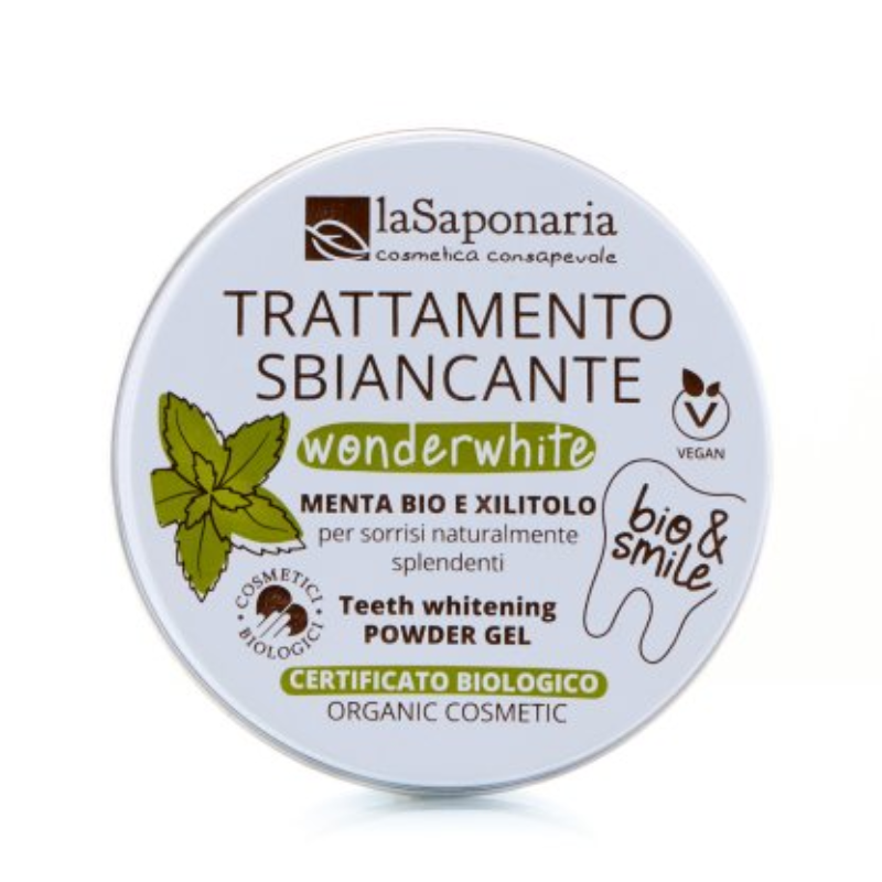 La Saponaria - Trattamento sbiancante Wonderwhite Menta bio e Zilitolo