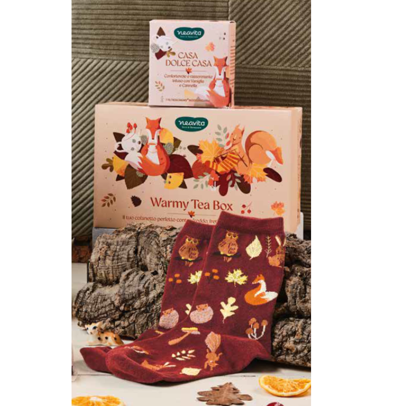 Neavita - Warmy Tea Cofanetto con Infuso e calzini
