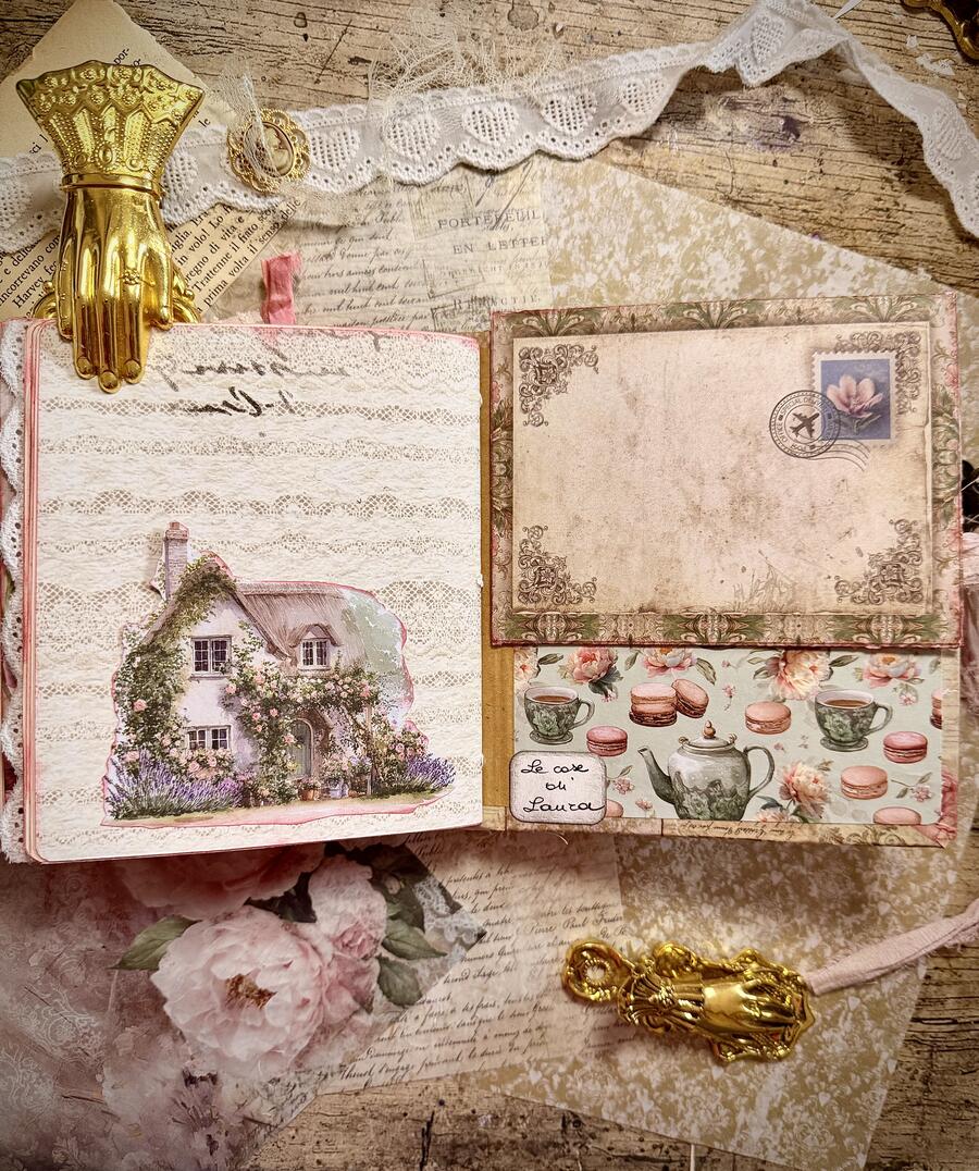 Tea & Roses - Junk Journal handmade