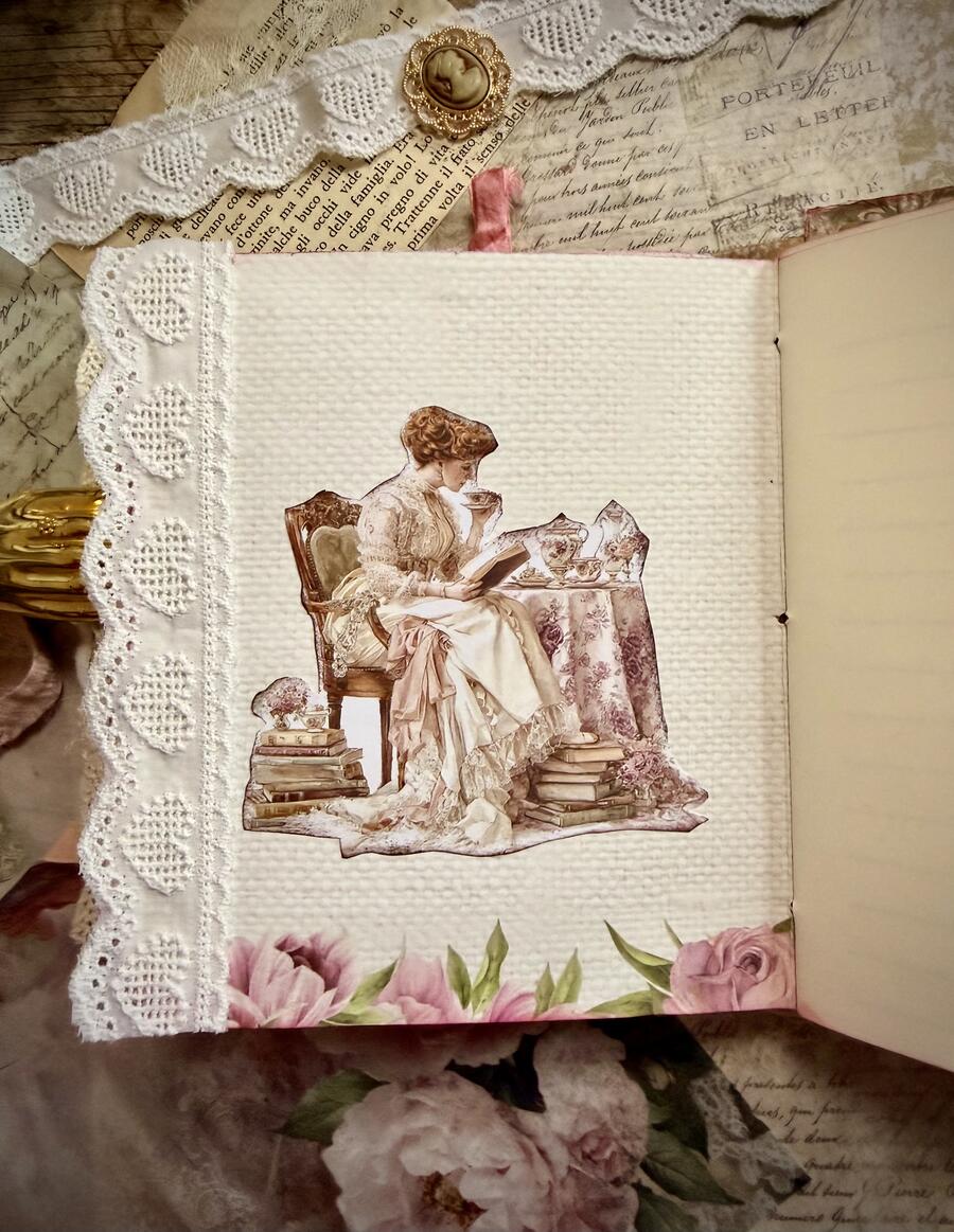 Tea & Roses - Junk Journal handmade
