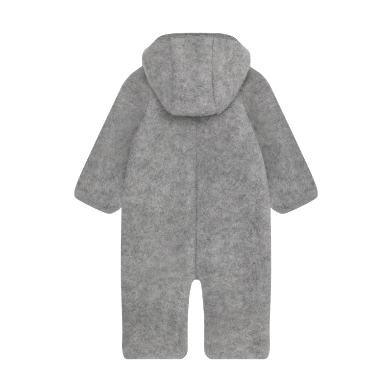 Tuta in Lana Merino Extra Fine con Cappuccio – Medium Grey