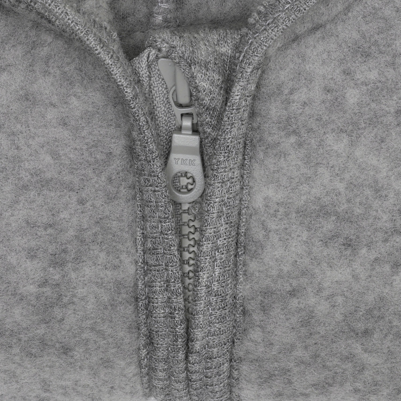 Tuta in Lana Merino Extra Fine con Cappuccio – Medium Grey