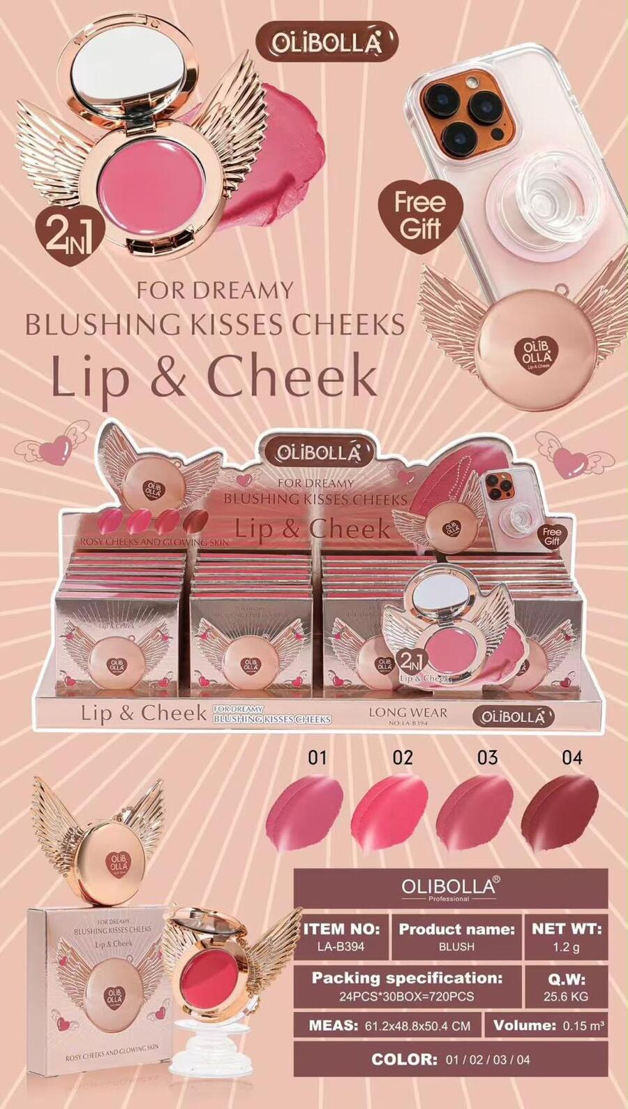 Olibolla For Dreamy Blushing Kisses Cheeks [Conf. da 24 pezzi]