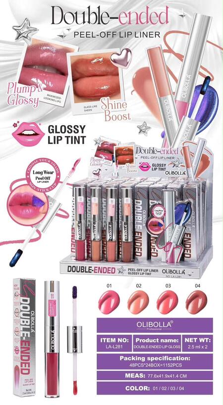Olibolla Double Ended Peel Off Lip Liner [Conf. da 48 pezzi]