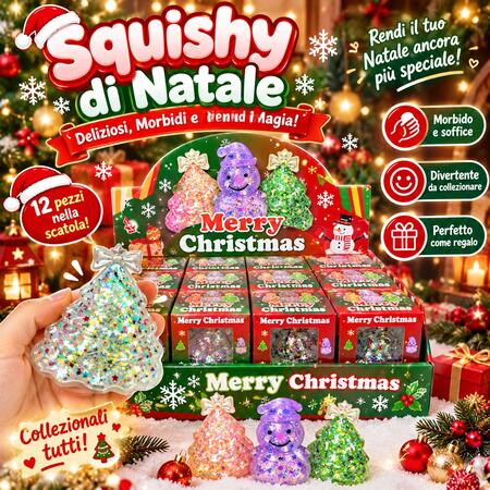 Squishy di Natale [Conf. da 12 pezzi]