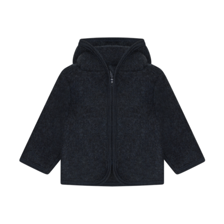 Giacca in pile di lana merino extra fine – Navy Melange