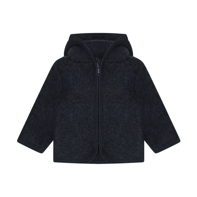 Giacca in pile di lana merino extra fine – Navy Melange