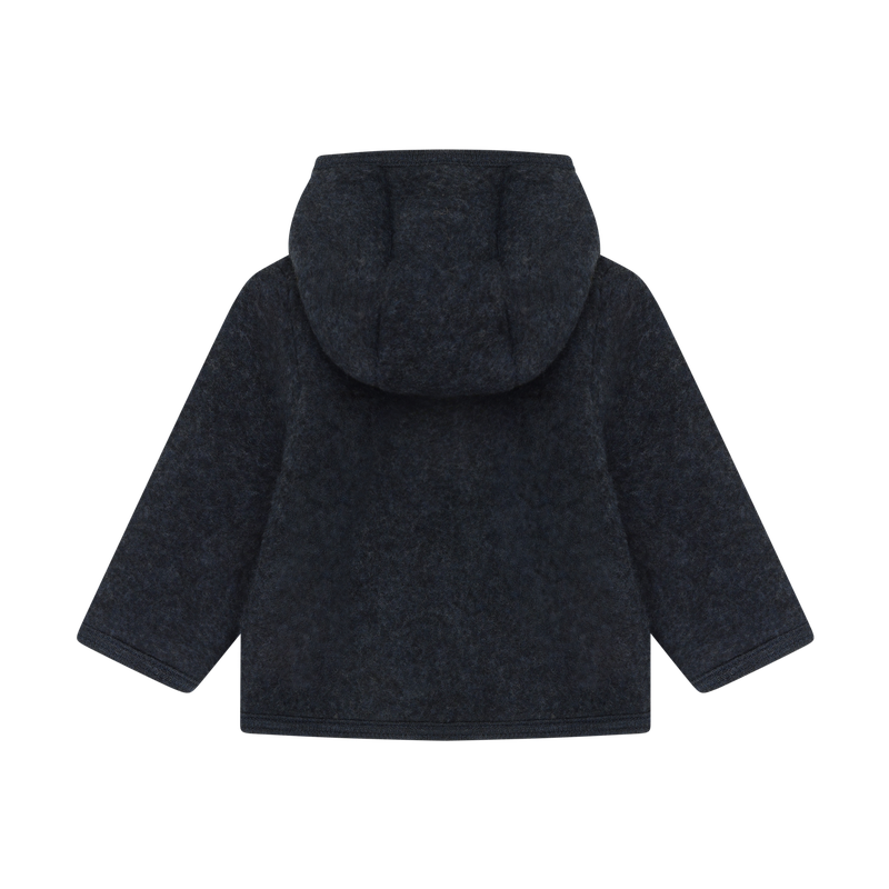 Giacca in pile di lana merino extra fine – Navy Melange