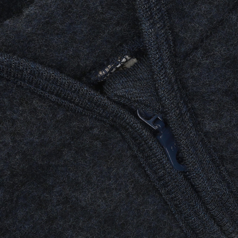 Giacca in pile di lana merino extra fine – Navy Melange