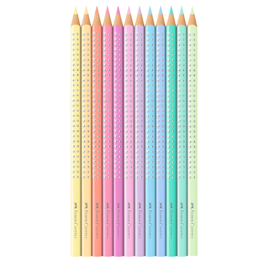 Matite Assortite Sparkle Pastel Astuccio in Metallo FABER-CASTELL - conf. 12 pz