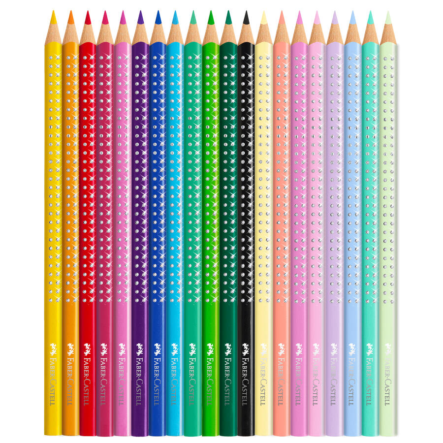 Matite Colorate Sparkle Astuccio Farfalla FABER-CASTELL - conf. 20 pz