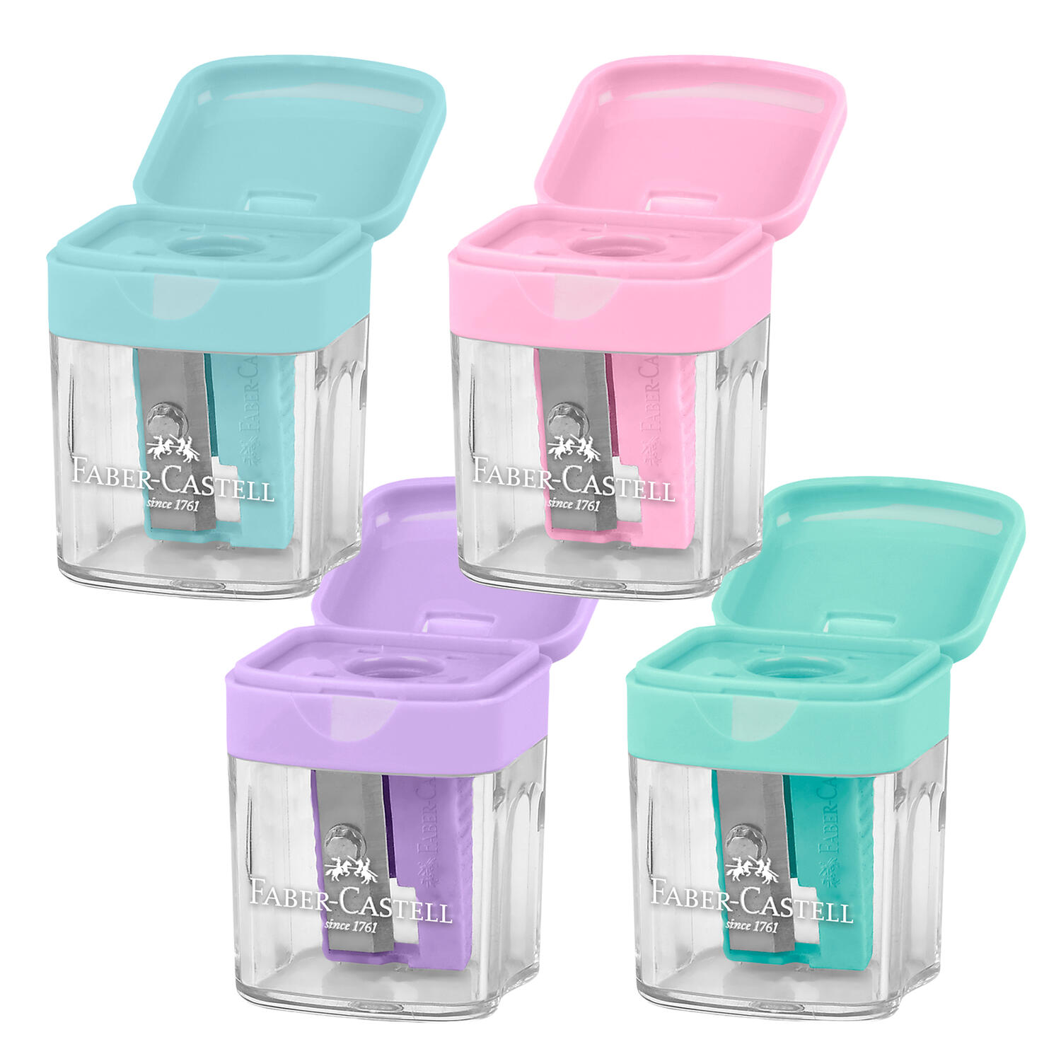 Temperamatite Mini con Serbatoio Colori Assortiti FABER-CASTELL - conf. 24 pz