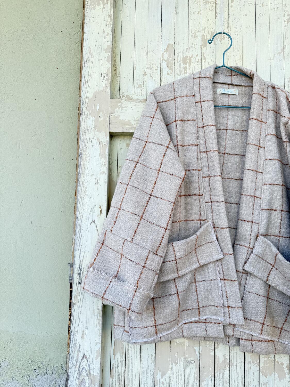 Giacca Kimono con quadri