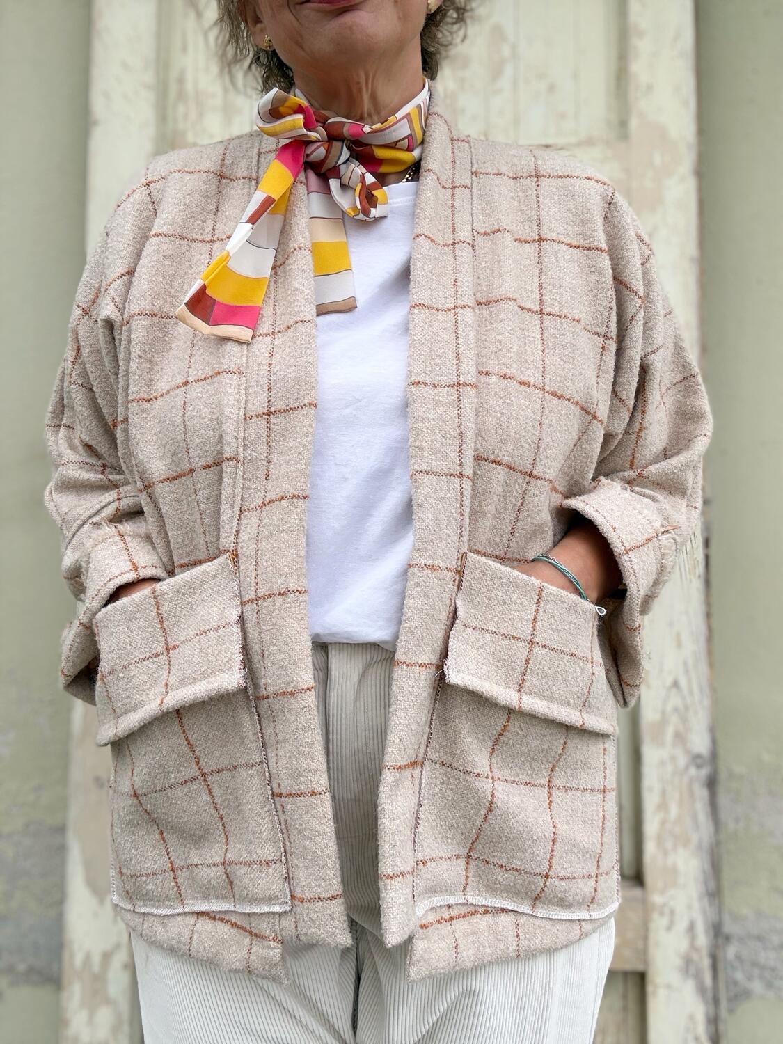 Giacca Kimono con quadri