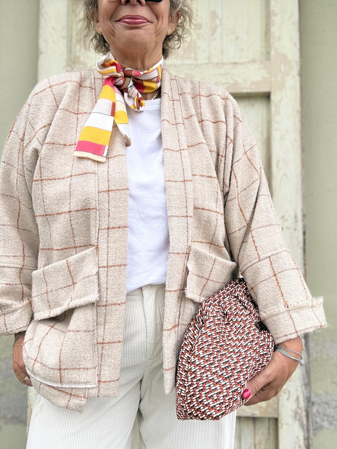 Giacca Kimono con quadri