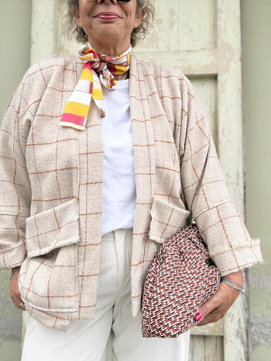 Giacca Kimono con quadri