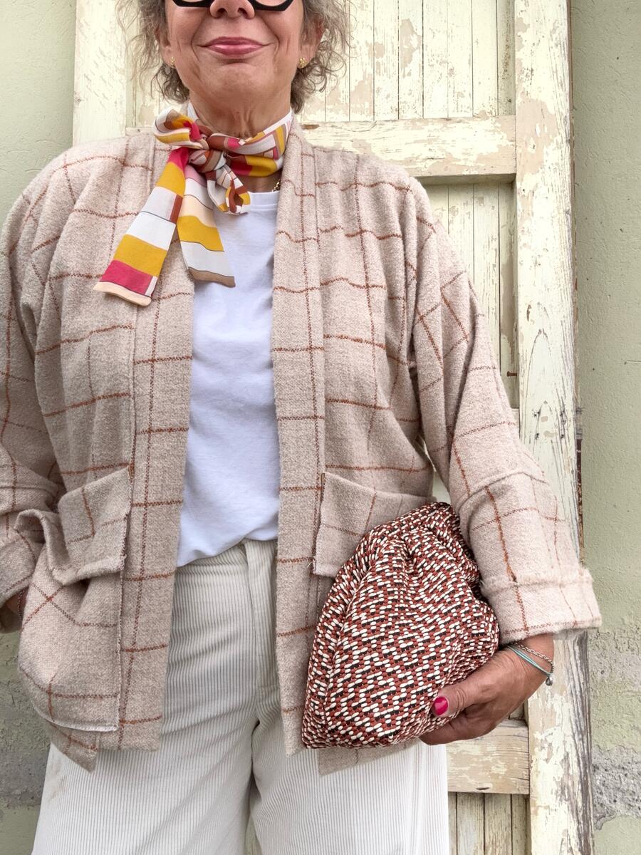 Giacca Kimono con quadri