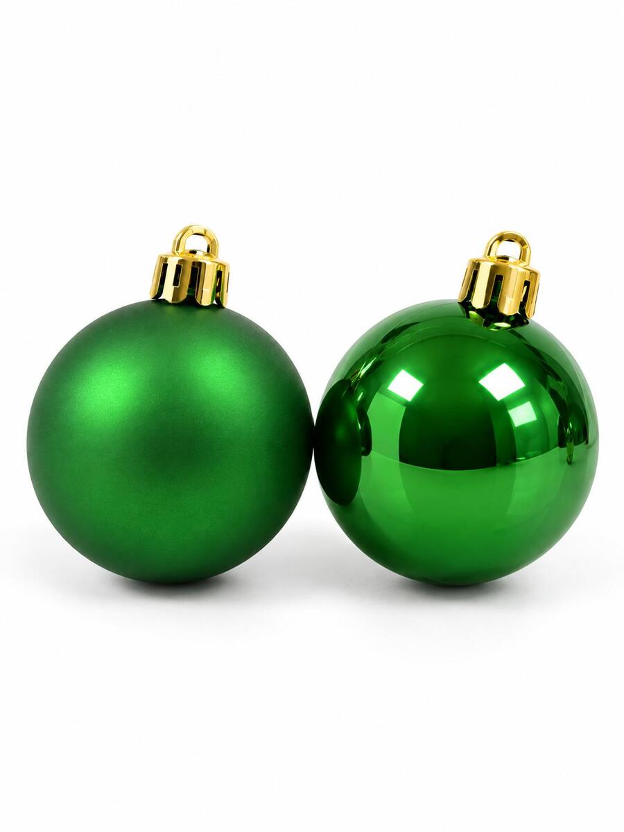 PALLINE DI NATALE 6CM DA 20PZ PER ALBERO DI NATALE OPACHE\LUCIDE COLORE VERDE