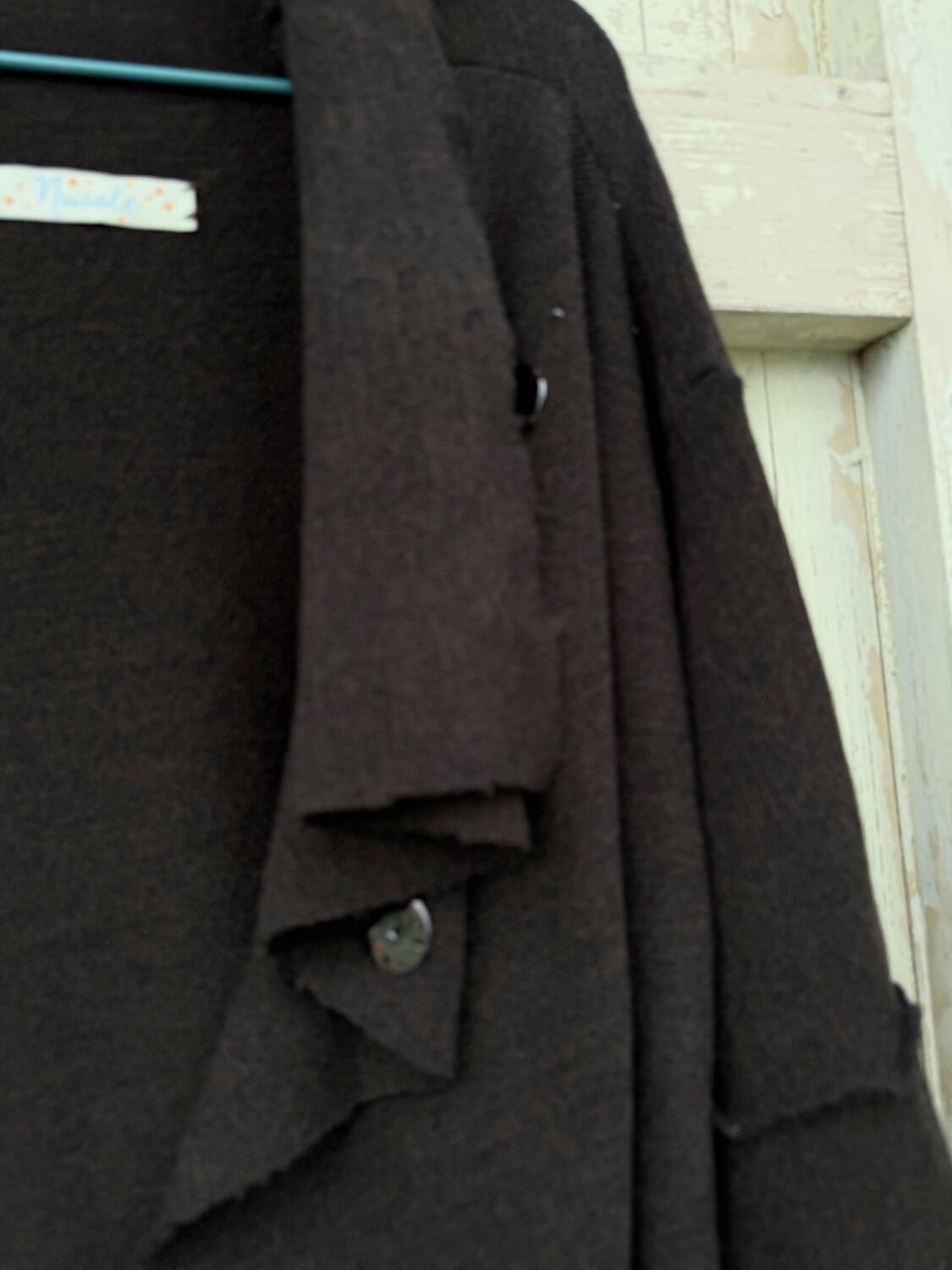 Cardigan lungo marrone scuro 