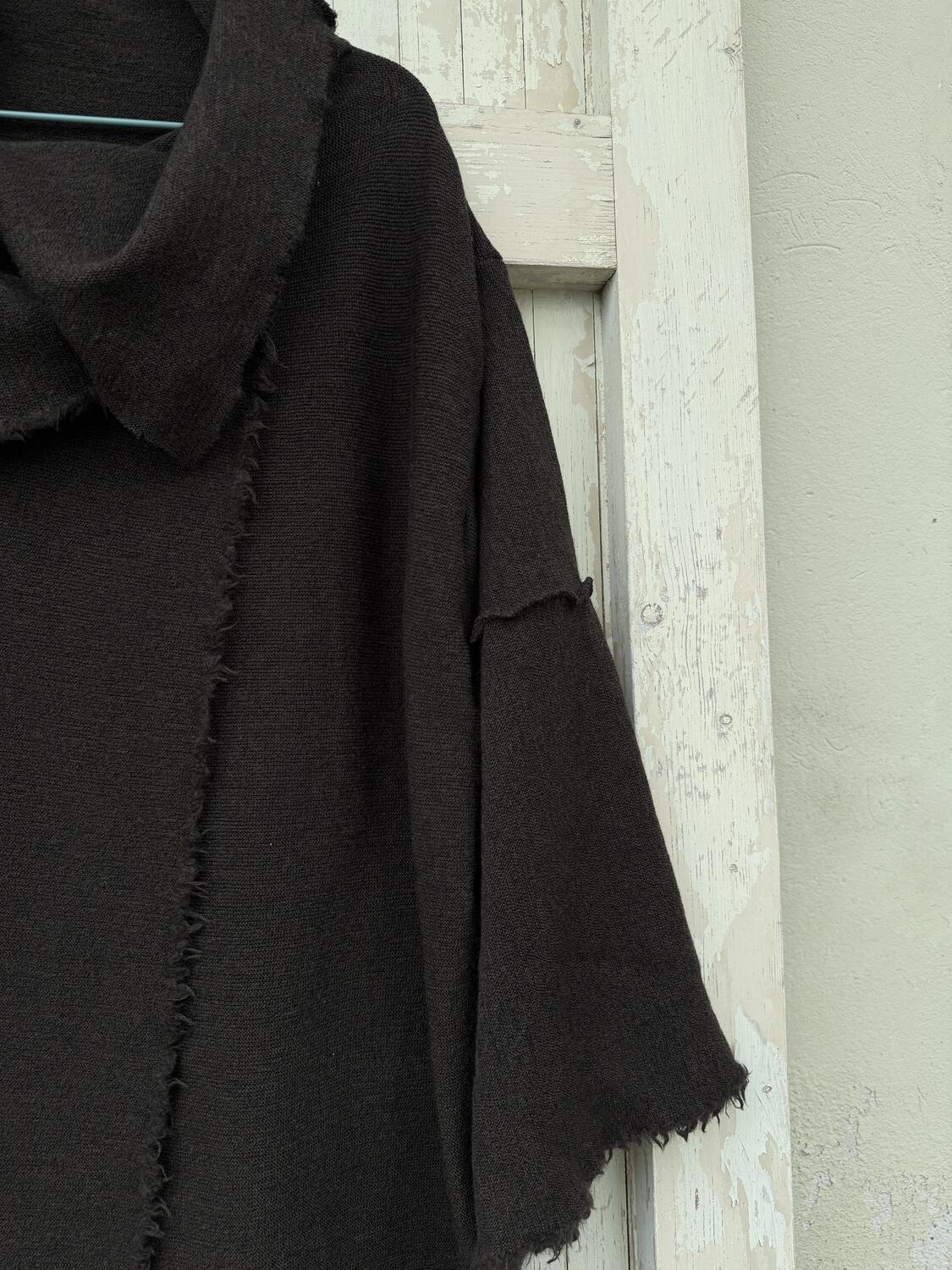 Cardigan lungo marrone scuro 