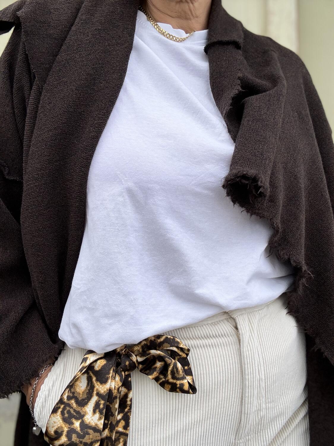 Cardigan lungo marrone scuro 