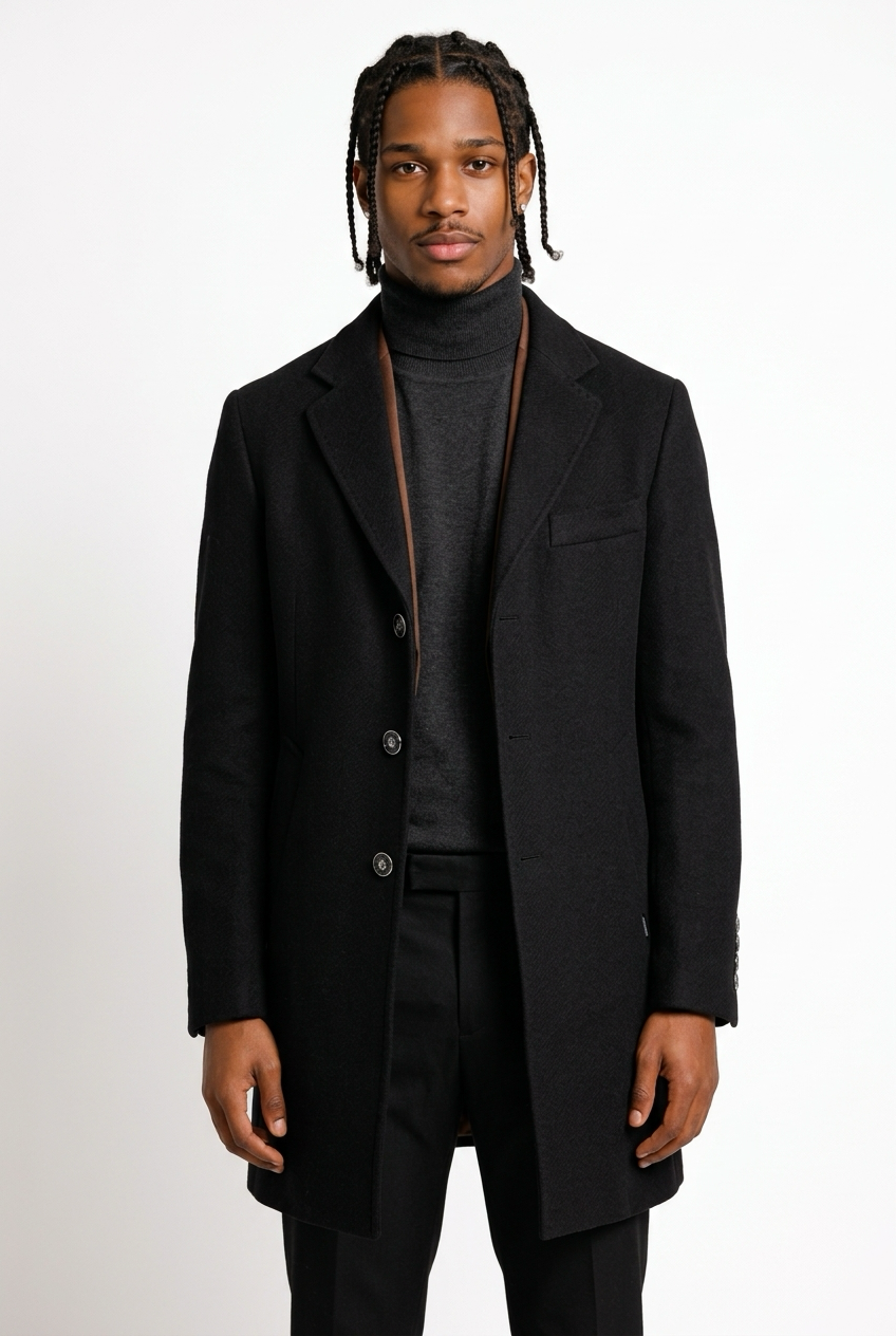 Gianni Lupo Cappotto Nero 