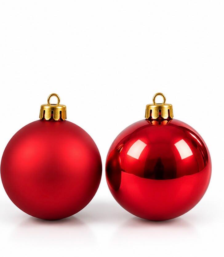 PALLINE DI NATALE 6CM DA 20PZ PER ALBERO DI NATALE OPACHE\LUCIDE COLORE ROSSO