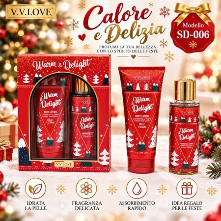 V.V. Love Warm & Delight Body Lotion Da  236 ml + Fragranza corpo da 84 ml [Conf.da 6 pezzi]