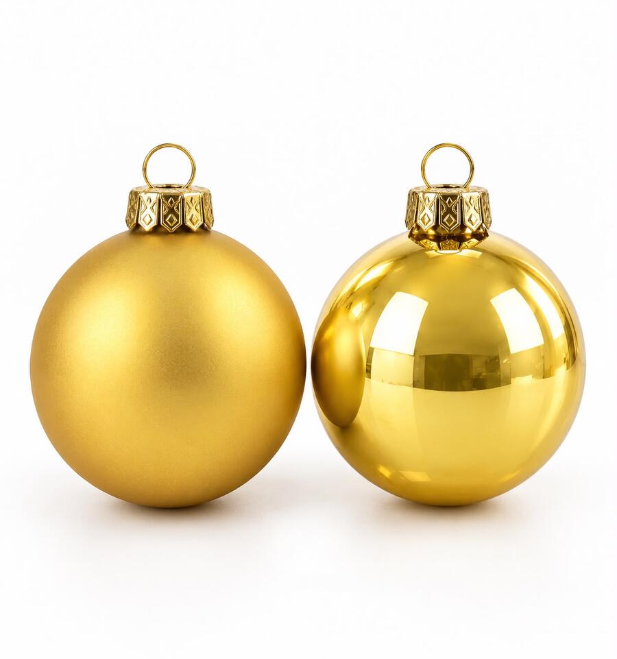  PALLINE DI NATALE 6CM DA 20PZ PER ALBERO DI NATALE OPACHE\LUCIDE COLORE ORO