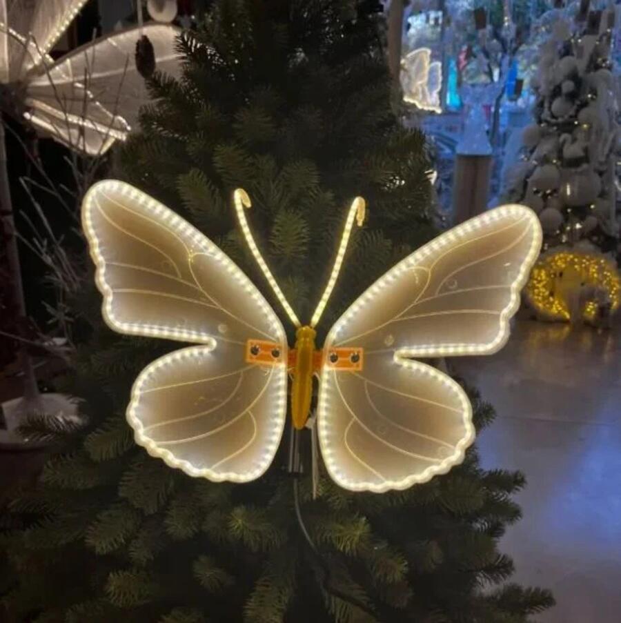  LAMPADA DA ESTERNO A FORMA DI FARFALLA STATISTICA REALISTICA 60 CM
