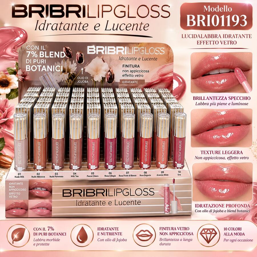 BriBri LipGloss Idratante E Lucente [Conf. da 50 pezzi]