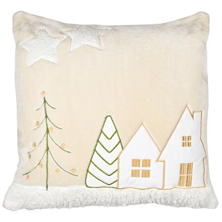 Wald Cuscino “Casine” in Flannel 45x45 cm — Stelle e Villaggio Innevato