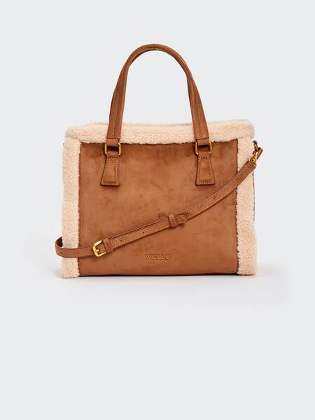 Vicolo Borsa Lumi Tote Medium Beige/Marrone