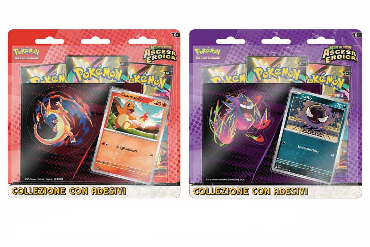 Pokemon ascesa eroica collezione con adesivi 