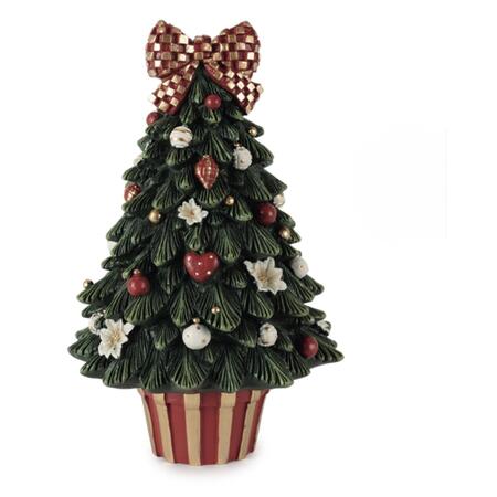 Henriette Alberello di Natale con Fiocco, Collezione Prestige Carillon, 10x15,5h cm