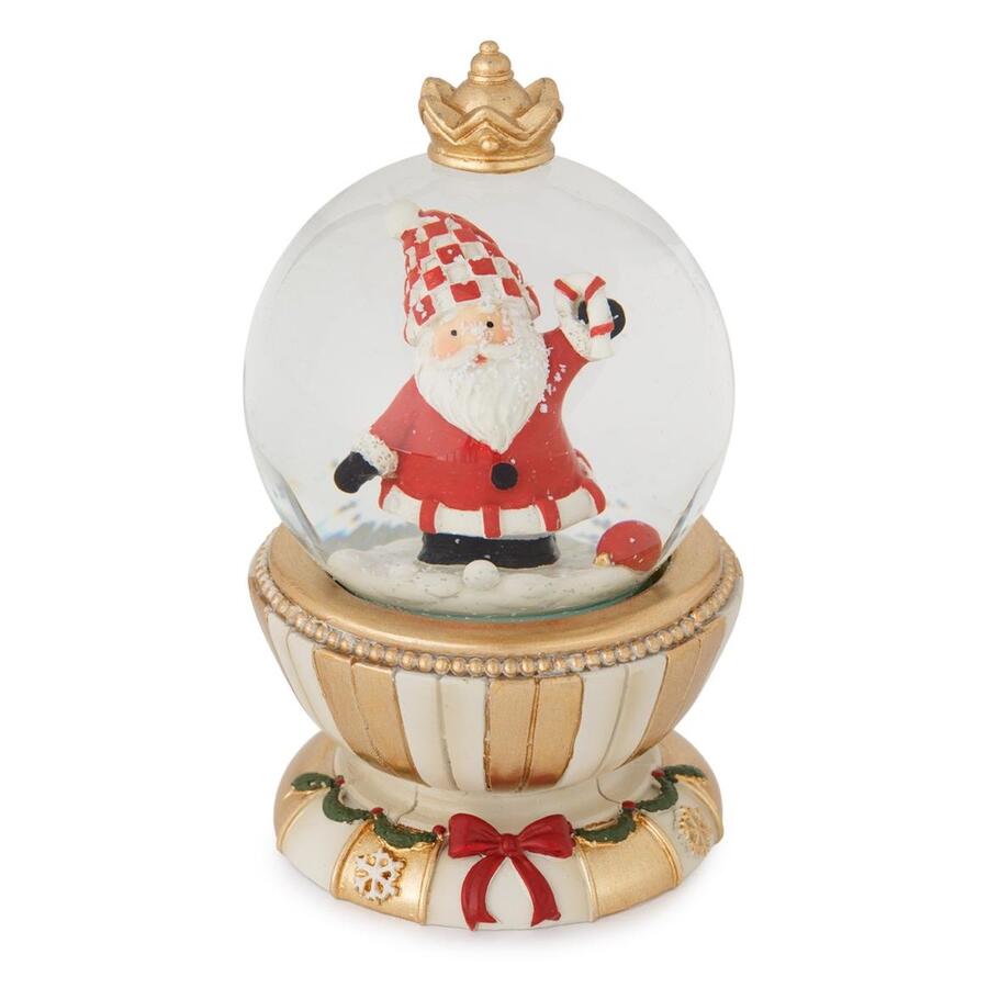 Henriette Globo di Neve con Babbo Natale, Collezione Prestige Carillon, 7x11,5h cm