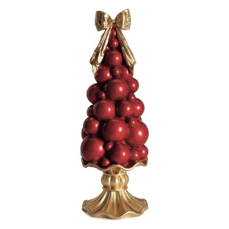 Henriette Alberello a Bolle Rosso e Oro, Collezione Xmas, Ø14xh39 cm
