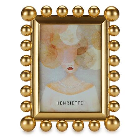 Henriette Cornice Portafoto Perle Oro - collezione Ostuni, cm 19,5x24,5 (13x18)